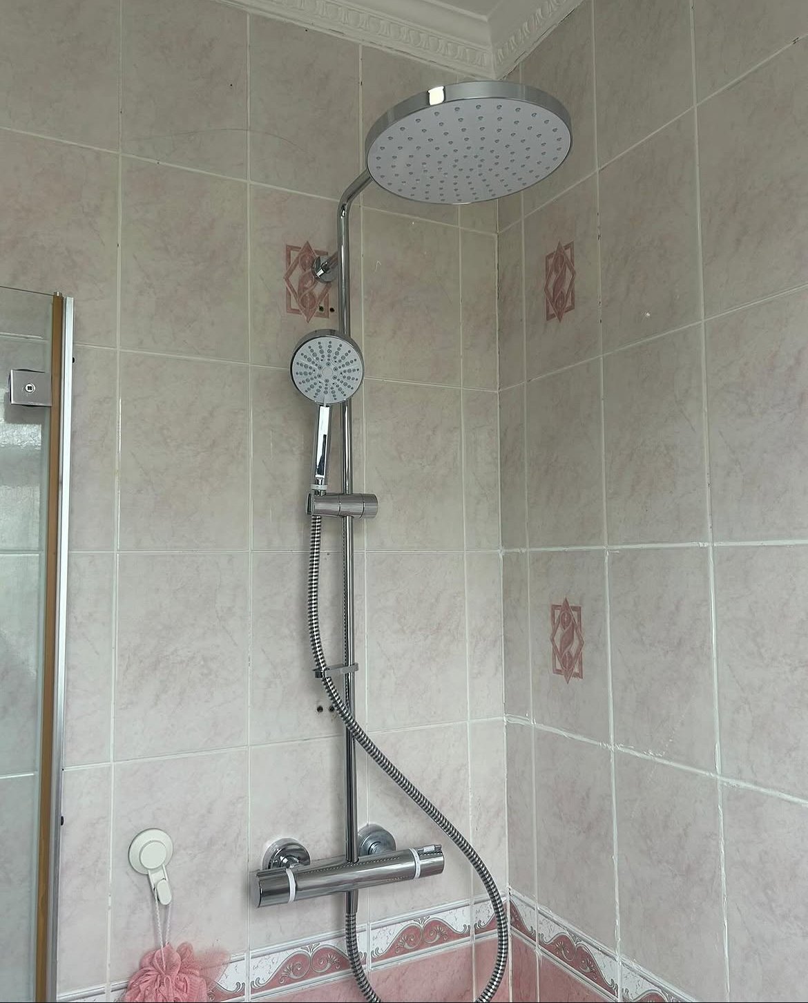 Finished shower mixer installation